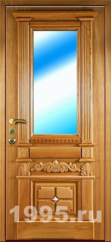 Железные двери со стеклом и массивом Железные двери со стеклом и массивом