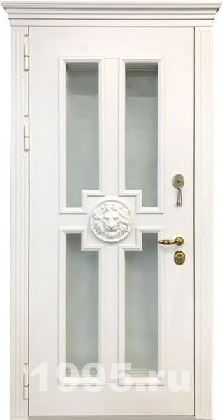 Дверь с МДФ, остеклением и карнизом Дверь с МДФ, остеклением и карнизом