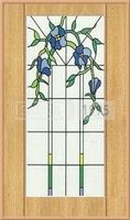 Витраж Голубые цветы Витраж Голубые цветы