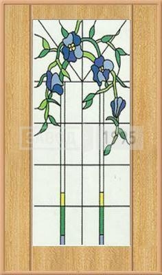 Витраж Голубые цветы Витраж Голубые цветы