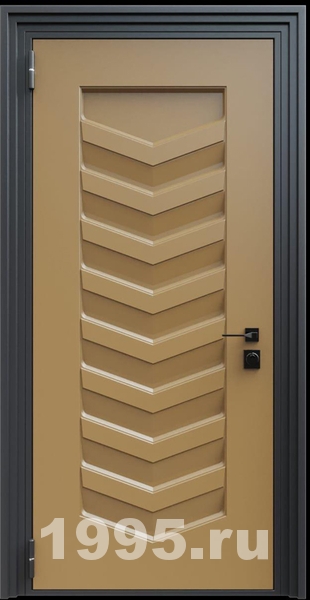 Стальная дверь с металлофиленкой и порошковым напылением RAL 1036 (тип №4) Стальная дверь с металлофиленкой и порошковым напылением RAL 1036 (тип №4)