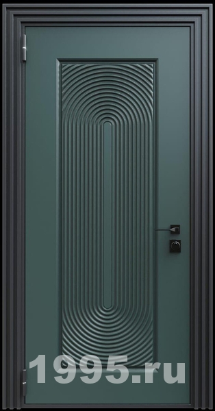 Стальная дверь с металлофиленкой и порошковым напылением RAL 6012 (тип №2) Стальная дверь с металлофиленкой и порошковым напылением RAL 6012 (тип №2)