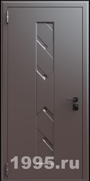 Стальная дверь с металлофиленкой и порошковым напылением RAL 8019 (тип №3) Стальная дверь с металлофиленкой и порошковым напылением RAL 8019 (тип №3)