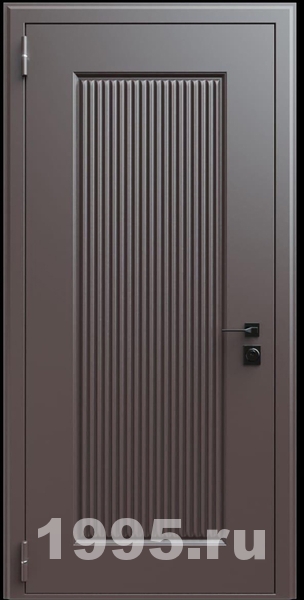 Стальная термодверь с металлофиленкой и порошковым напылением RAL 8019 (тип №9) Стальная термодверь с металлофиленкой и порошковым напылением RAL 8019 (тип №9)