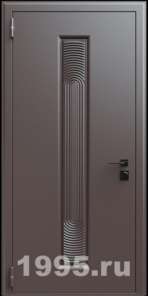 Стальная термодверь с металлофиленкой и порошковым напылением RAL 8019 (тип №10) Стальная термодверь с металлофиленкой и порошковым напылением RAL 8019 (тип №10)