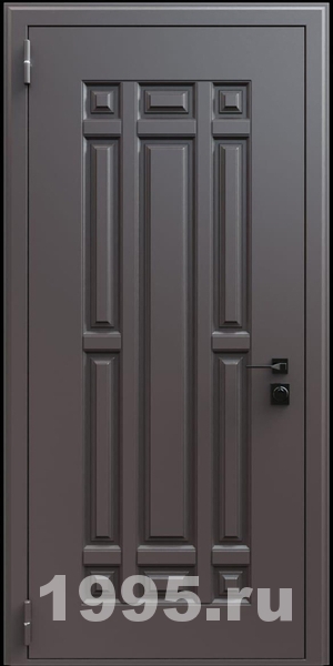 Стальная термодверь с металлофиленкой и порошковым напылением RAL 8019 (тип №11) Стальная термодверь с металлофиленкой и порошковым напылением RAL 8019 (тип №11)