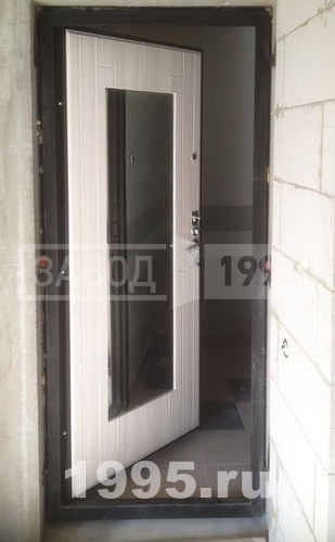 Дверь с МДФ панелями и зеркалом Дверь с МДФ панелями и зеркалом