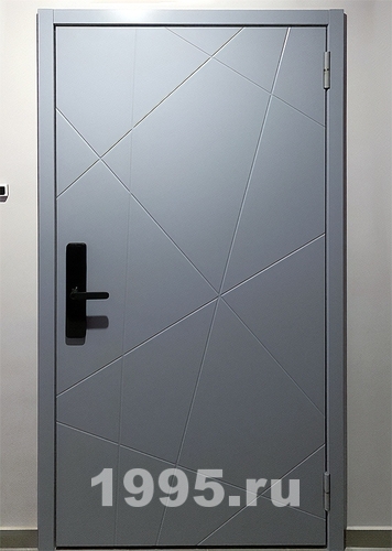 Дверь с электронным замком и зеркалом Дверь с электронным замком и зеркалом