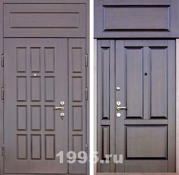 Двустворчатая дверь с верхней вставкой Двустворчатая дверь с верхней вставкой