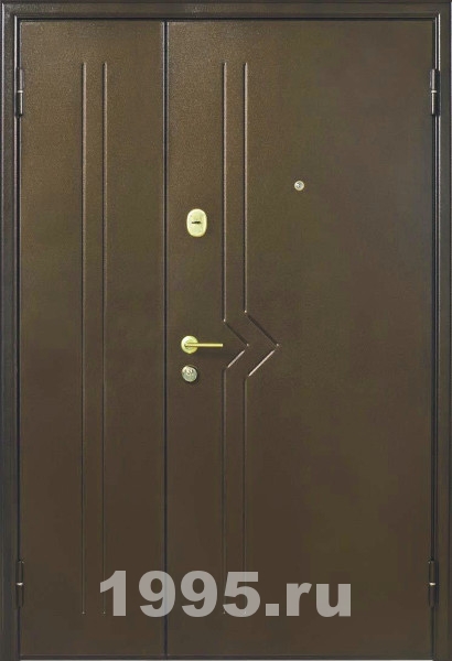 Двустворчатая подъездная дверь порошок Двустворчатая подъездная дверь порошок