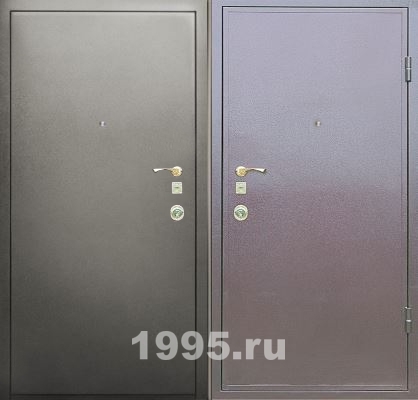 Недорогая уличная дверь с порошком № 16 Недорогая уличная дверь с порошком № 16