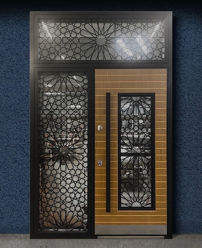 Парадная дверь с лазерной резкой