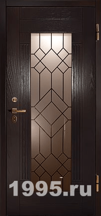 Остекленные металлические двери в коттедж Остекленные металлические двери в коттедж