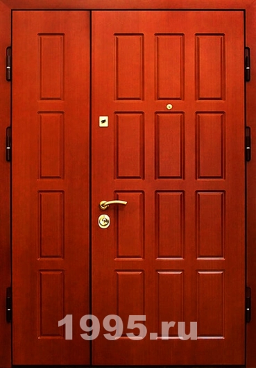 Полуторопольная тамбурная дверь с МДФ Полуторопольная тамбурная дверь с МДФ