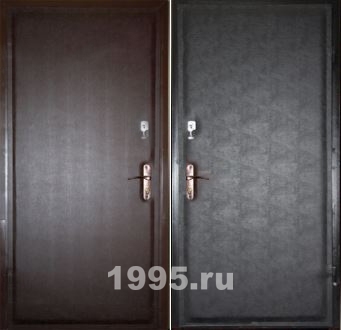 Железная дверь эконом с винилискожей № 3 Железная дверь эконом с винилискожей № 3