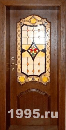 Квартирные двери с витражами Квартирные двери с витражами